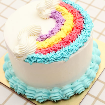送蛋糕-淡雅彩虹