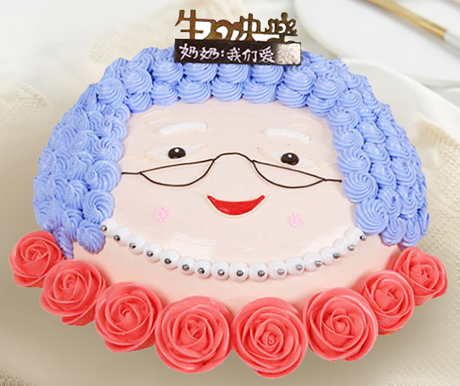 蛋糕鲜花-鹤寿连年