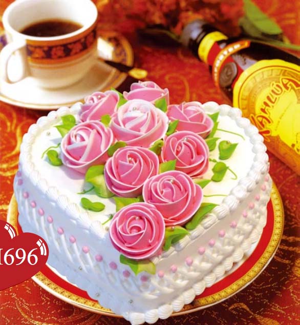 日本生日蛋糕：玫瑰之心